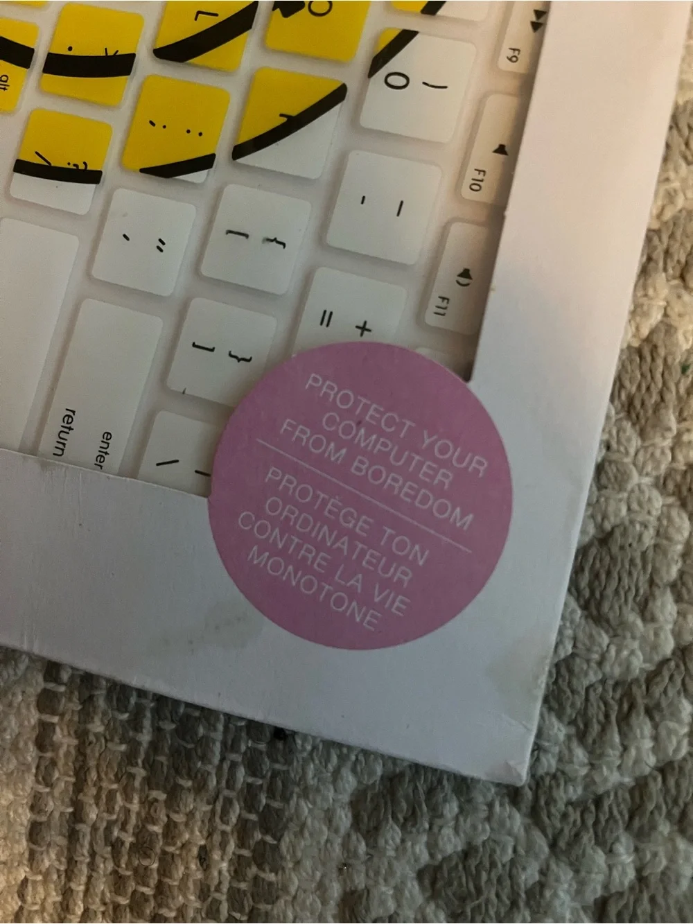 Ardene Yellow Smiley Face Keyboard Protector Cover